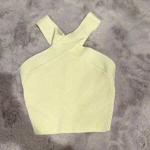 Elegant white Aritzia Babaton Halter Top